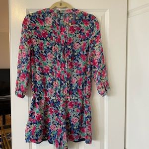 Joie 100% silk, floral romper, size S.
